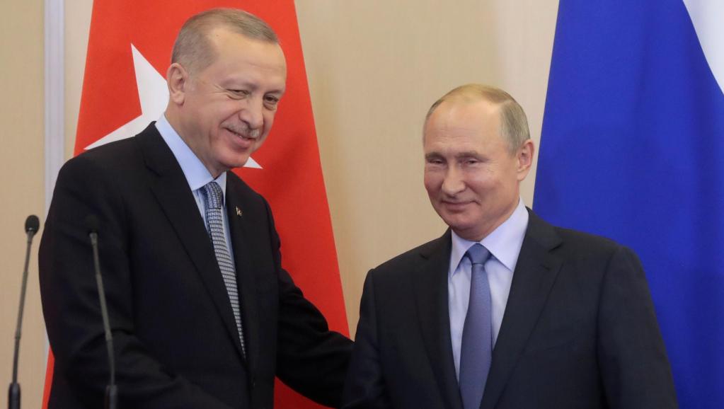 土耳其總統埃爾多安與俄羅斯總統普京資料圖片