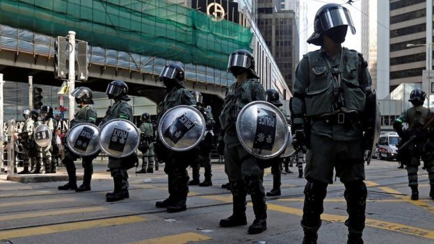 Police in Hong Kong