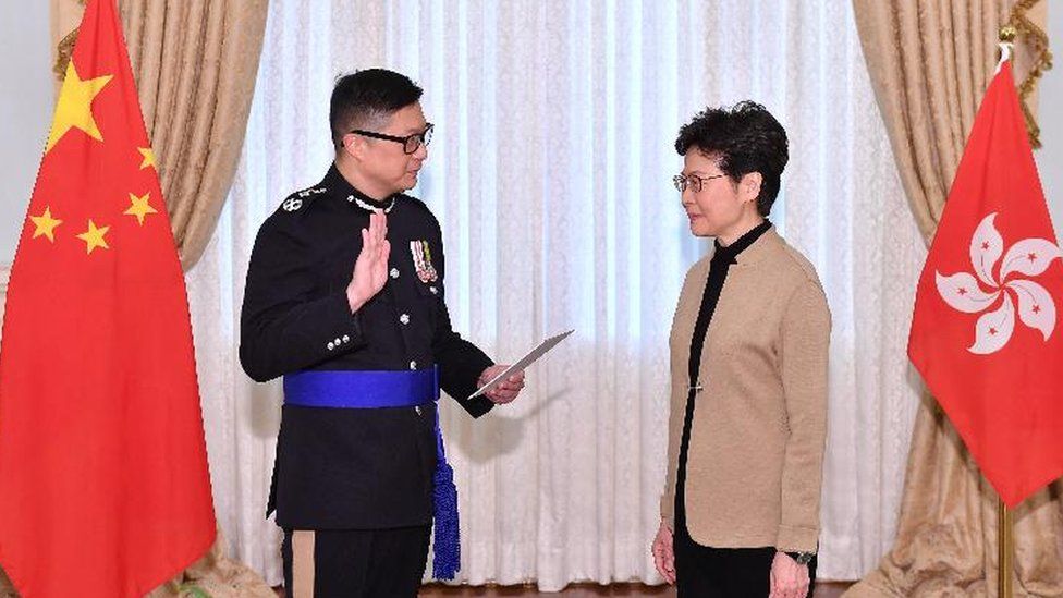 香港特區政府任命強硬派警官鄧炳強為警務處處長