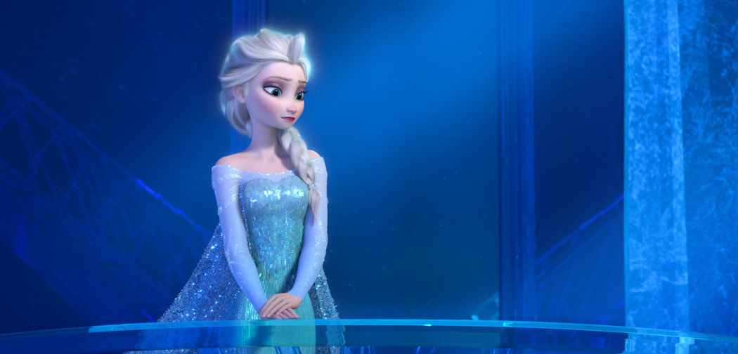 迪士尼電影《冰雪奇緣》中的冰雪女王艾莎，由伊迪娜·門澤爾配音。