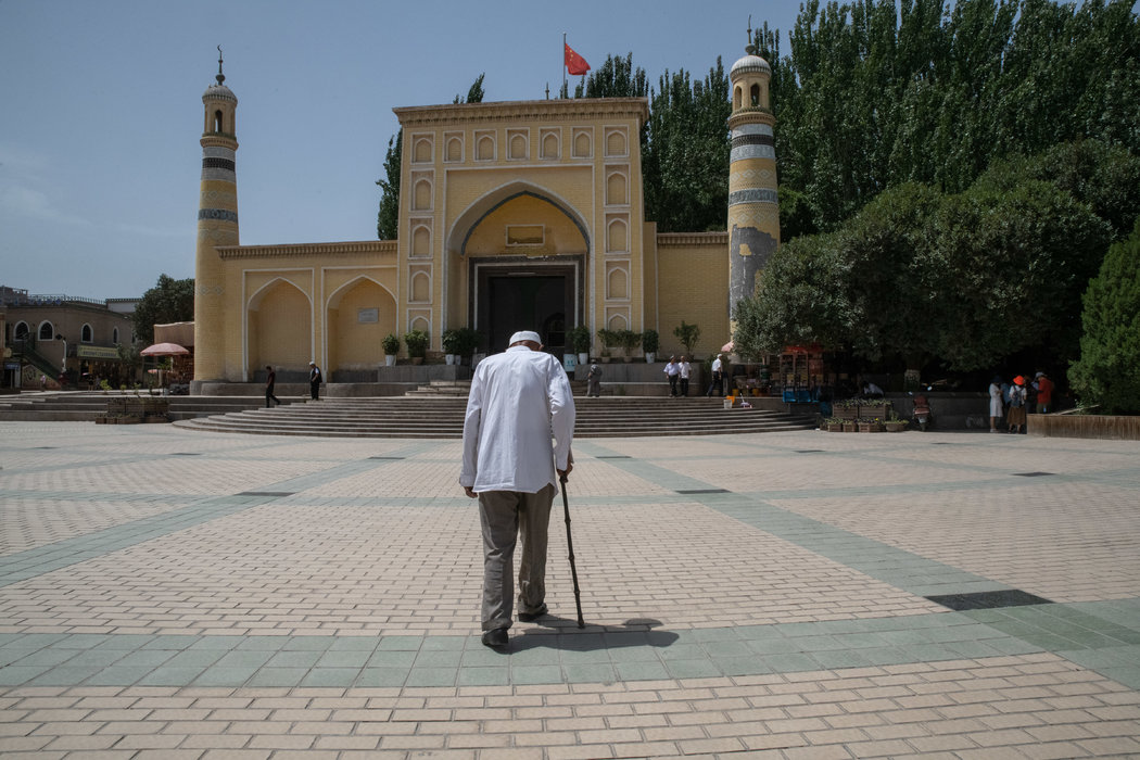 新疆喀什的一座清真寺。