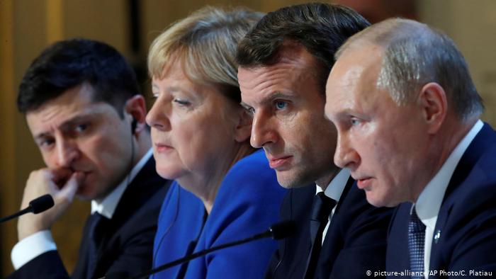 Paris Ukraine-Gipfel PK (picture-alliance/AP Photo/C. Platiau)