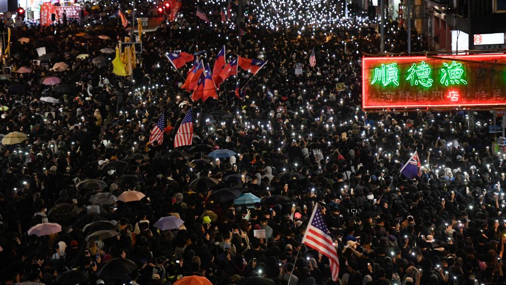 世界人權日香港民眾再次示威 2019年12月8日