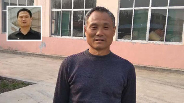 2018年3月24日，被捕前的齊崇懷(小圖)與剛出獄相比，10年牢獄讓他滿頭白發。(齊崇懷及媒體人提供本台粵語組，拍攝時間不詳)