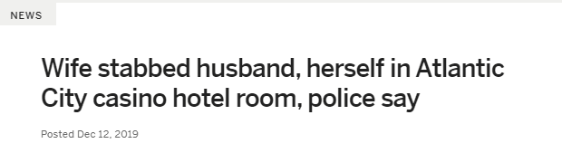 赌城酒店内一名64岁华裔妇女猛刺丈夫！后自杀(图)