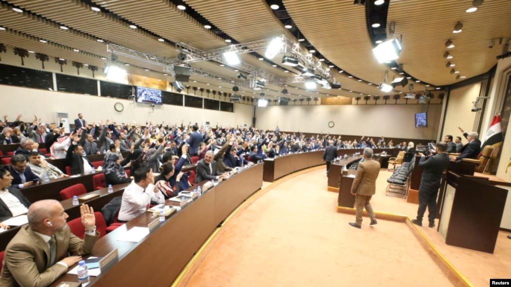 資料照片：伊拉克議會議員們在投票（2019年6月24號）