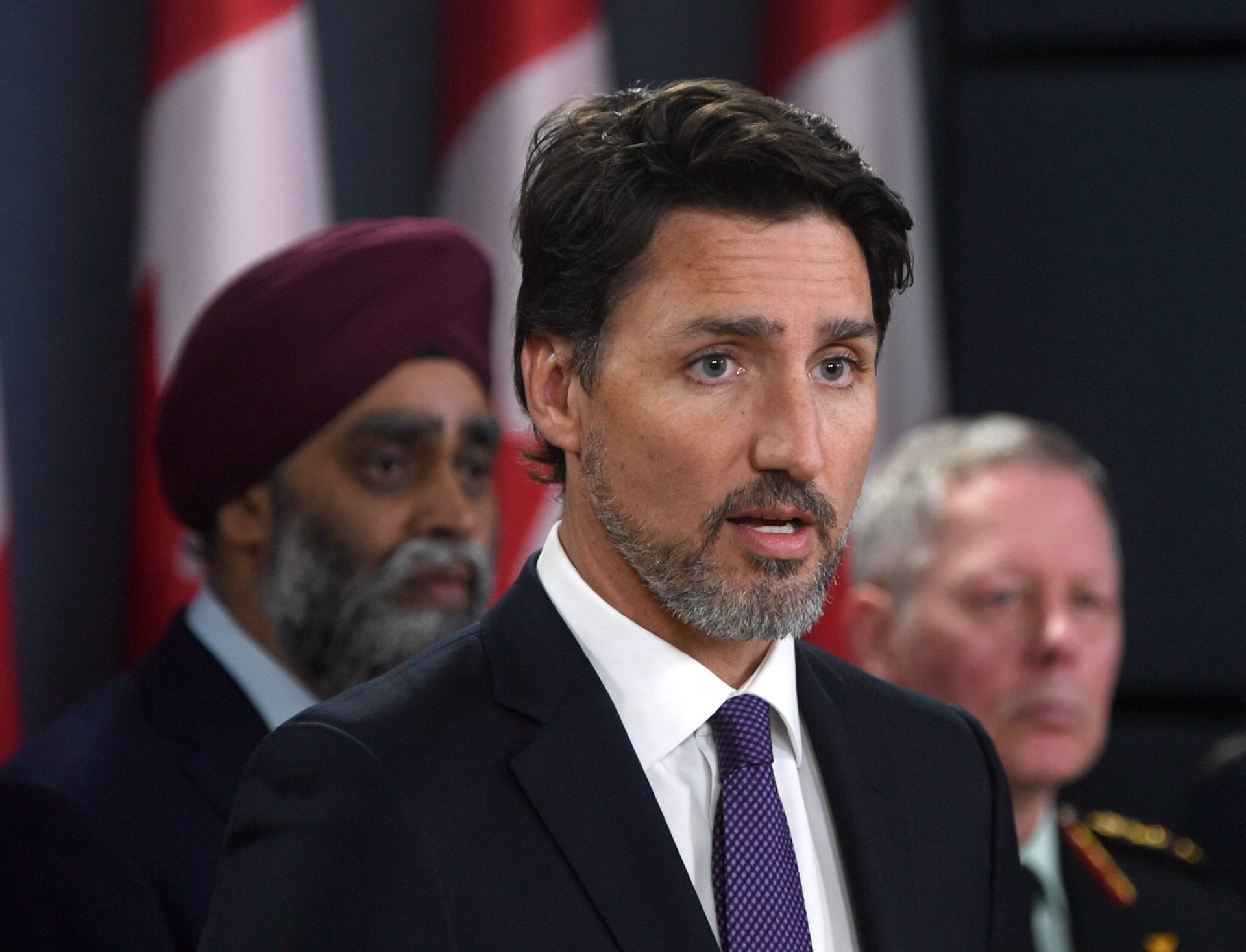 加拿大總理杜魯多宣布客機墜毀是伊朗所為，但是稱很可能是無意的。（AP）