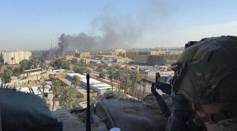 伊拉克空军基地再遭火箭弹袭击 美军在此驻扎