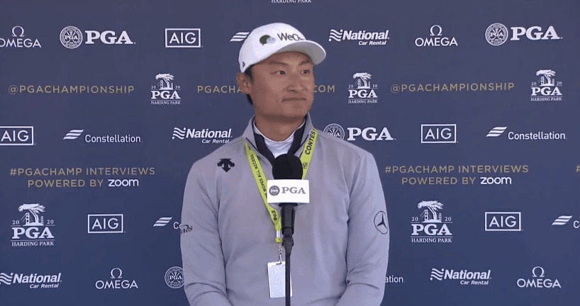 中国高尔夫选手创造历史，美媒焦点却在他帽子上...