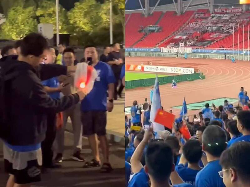 中国足球迷怒骂日本选手“八嘎” 还火烧撕毁国旗| 文学城
